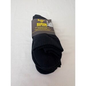 Dr. Martens Double Doc Sock 3 Pack Black Cotton Blend Boot Socks Medium large